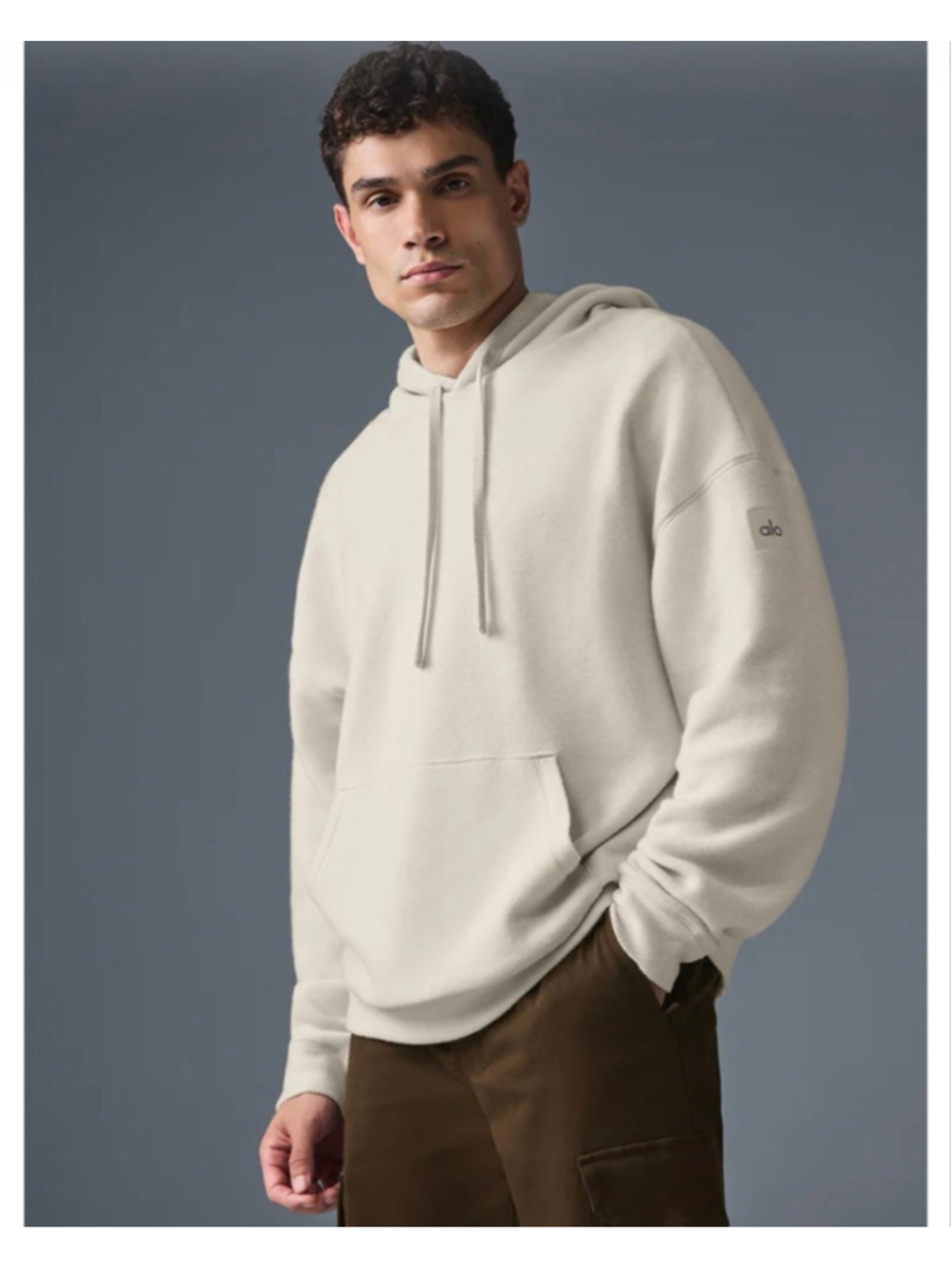 Men's Alo Yoga Triumph Restore Hoodie L Bone